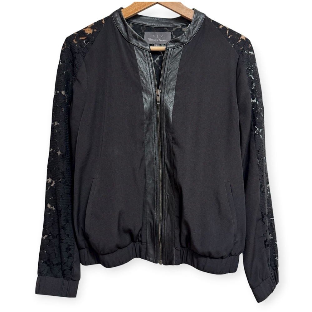 PJK Patterson J Kincaid Leather And Lace Gretta Bomber Jacket Revolve‎ Small